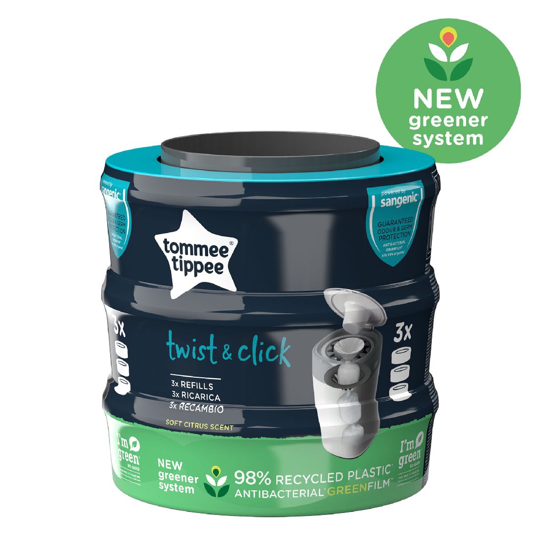 tommee-tippee-twist-38-click-Ανταλλακτικά-Κάδου-Απόρριψης-Πάνας-3τμχ-851022011.jpg Tommee Tippee Twist & Click Ανταλλακτικά Κάδου Απόρριψης Πάνας 3τμχ (85102201) - Image 1
