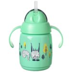 Tommee Tippee Teaching Cup with Handles and Straw 300ml 6m+ Green(447830) - Image 2
