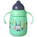 Tommee Tippee Teaching Cup with Handles and Straw 300ml 6m+ Green(447830) - Image 3