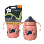 Tommee Tippee Εκπαιδευτικό Κύπελλο Με Στόμιο Μαλακής Σιλικόνης Ροζ 300ml 6m+(447823)