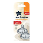 Tommee Tippee Θηλές Σιλικόνης Closer To Nature Για Παχύρευστες Τροφές 6m+Y (42214276)