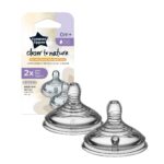 Tommee Tippee Θηλές Σιλικόνης Closer To Nature - Μικρής Ροής 0m+(424584)