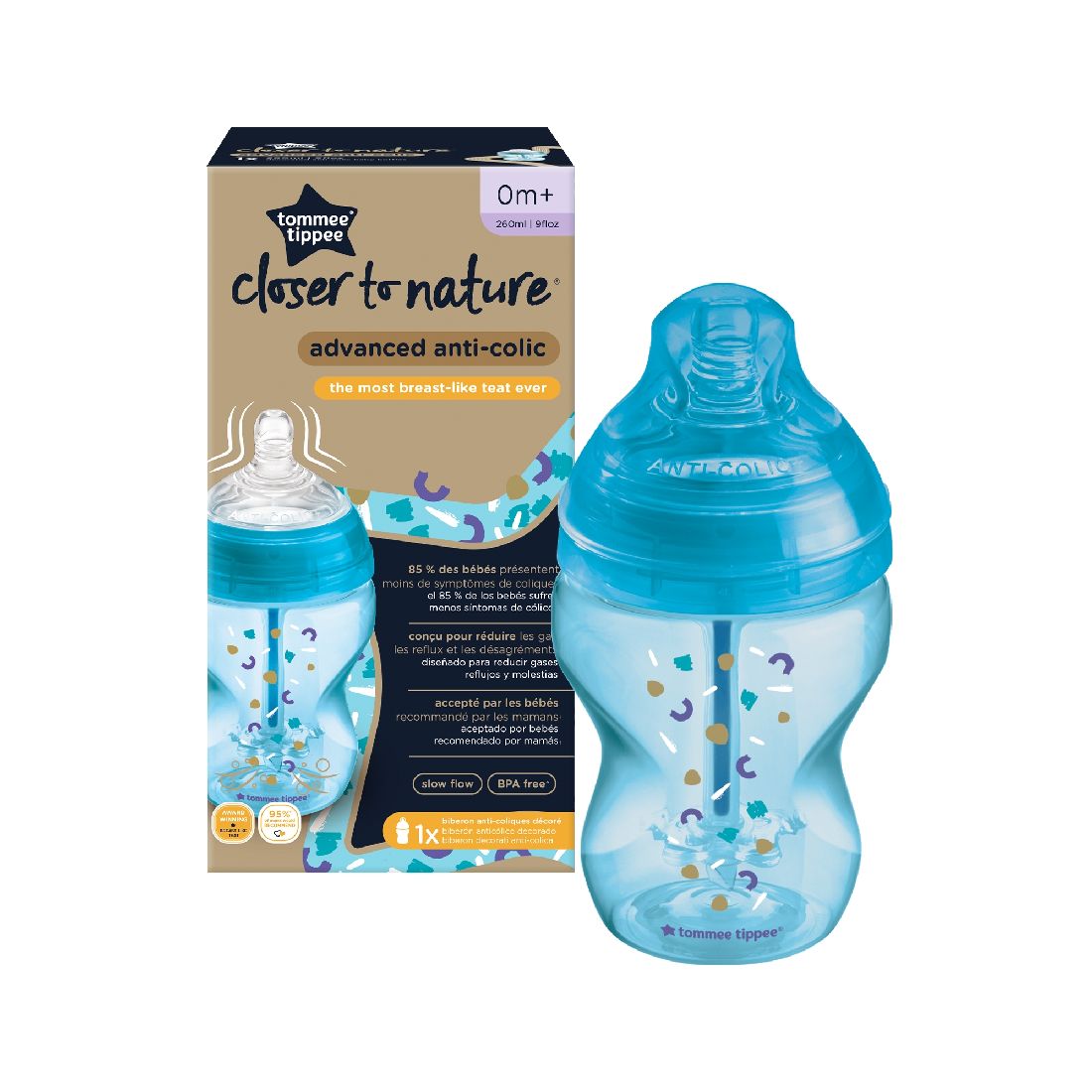 tommee-tippee-Μπιμπερό-advanced-anti-colic-Μικρής-Ροής-Με-Μπλε-Σχέδιο-0m-260ml-422575041.jpg Tommee Tippee Μπιμπερό Advanced Anti-Colic Μικρής Ροής Με Μπλε Σχέδιο 0m+ 260ml (42257504) - Image 1