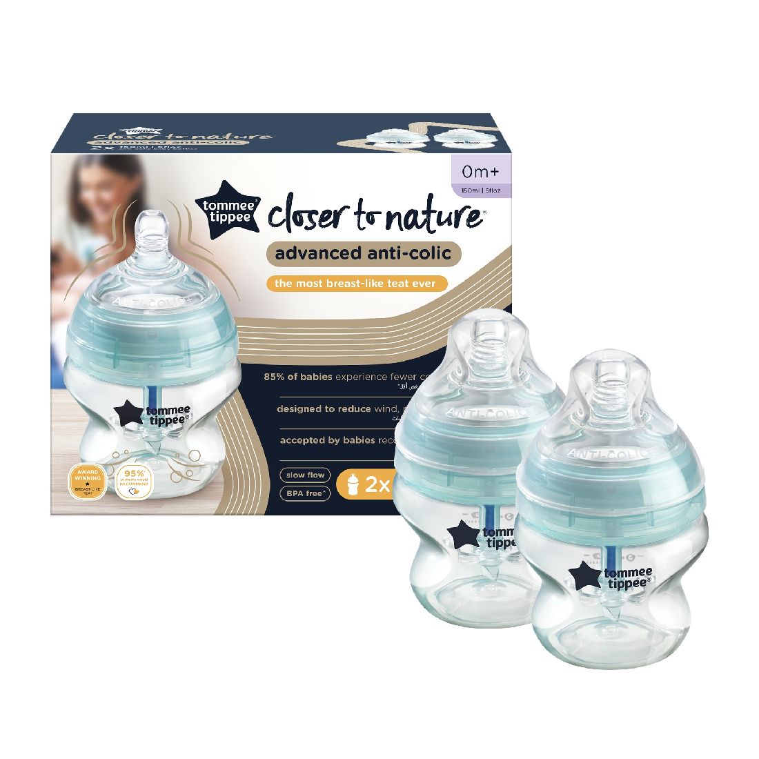 tommee-tippee-Μπιμπερό-advanced-anti-colic-Μικρής-Ροής-Πλαστικό-150ml-0m-2τμχ422602861.jpg Tommee Tippee Μπιμπερό Advanced Anti-Colic Μικρής Ροής Πλαστικό 150ml 0m+ (2τμχ)(42260286) - Image 1