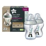 Tommee Tippee Μπιμπερό Closer To Nature Μικρής Ροής 260ml 'Pip the Panda' (2τμχ) 0m+(42255003)