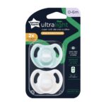 Tommee Tippee Silicone Pacifiers Ultra light 0-6m White⁄Veraman (2pcs) (43346101)