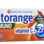 Uni-Pharma Vitorange Immuno Συμπλήρωμα Διατροφής με Vit.C & Ψευδάργυρο 30 Μασώμενα Δισκία