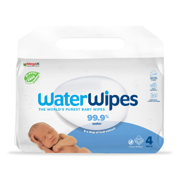 waterwipes-100-plastic-free-Άοσμα-Μωρομάντηλα-999-Νερό-Ηλικίες-0-240-Μαντηλάκια-4πακ-60τμχ1.jpg WaterWipes, 100% Plastic-free Άοσμα Μωρομάντηλα, 99.9% Νερό, Ηλικίες 0+, 240 Μαντηλάκια (4πακ⁄60τμχ) - Image 1