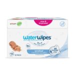 WaterWipes Sensitive+100% Plastic-free Άοσμα Μωρομάντηλα με 99,9% Νερό, 720τεμ(12x60τεμ)