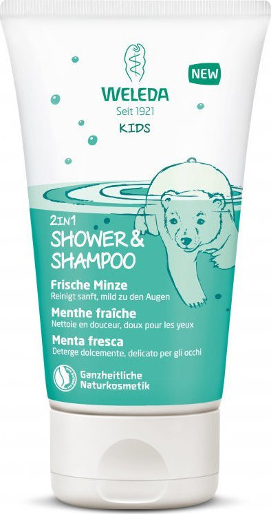 weleda-2in1-shower-38-shampoo-3834kids3834-Βιολογικό-Παιδικό-Αφρόλουτρο-38-Σαμπουάν-Φρέσκια-Μέντα150ml1.jpg Weleda 2in1 Shower & Shampoo "Kids" Βιολογικό Παιδικό Αφρόλουτρο & Σαμπουάν Φρέσκια Μέντα150ml - Image 1