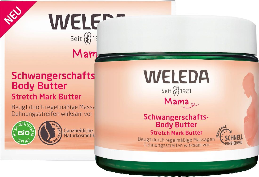 weleda-mama-massage-butter-για-Ραγάδες-150ml1.jpg Weleda Mama Massage Butter για Ραγάδες 150ml - Image 1