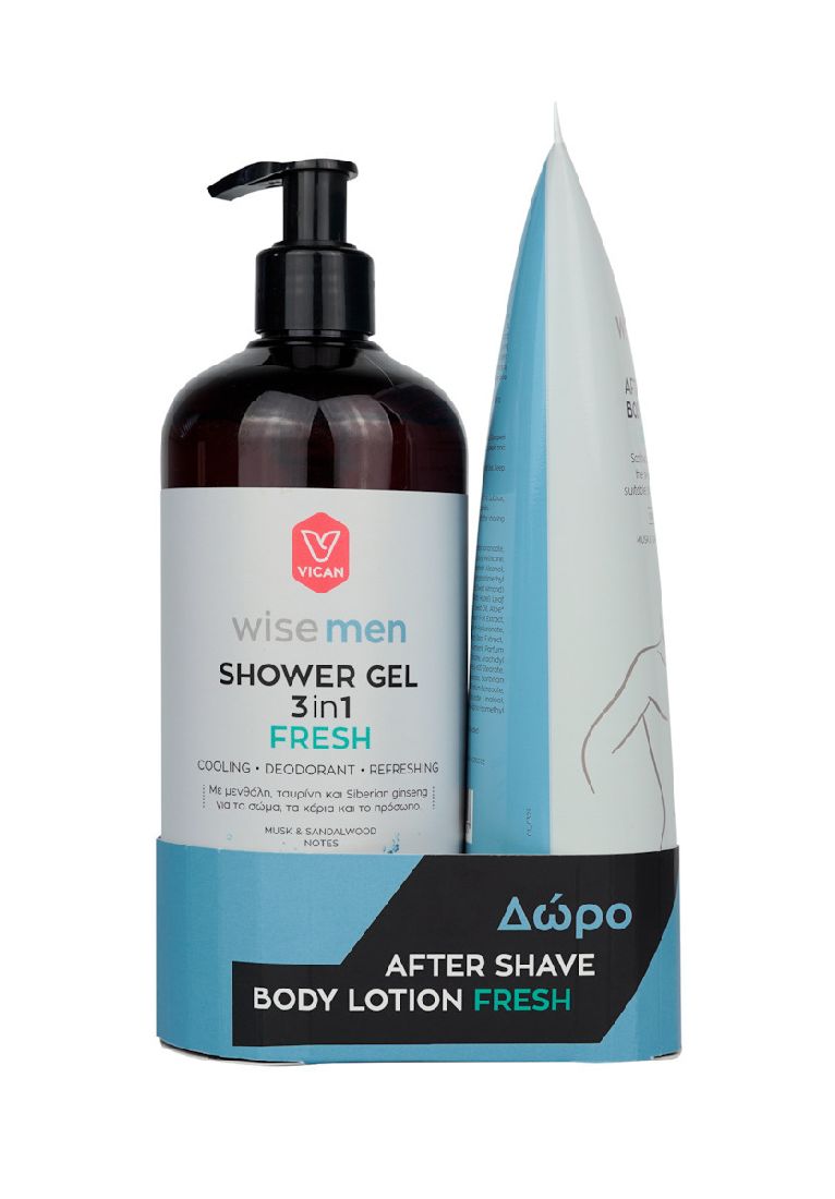 wise-men-shower-gel-3-in-1-fresh-500ml-after-shave-body-lotion-fresh-200ml1.jpg Wise Men Shower Gel 3 IN 1 Fresh 500ml + After Shave Body Lotion Fresh 200ml - Image 1
