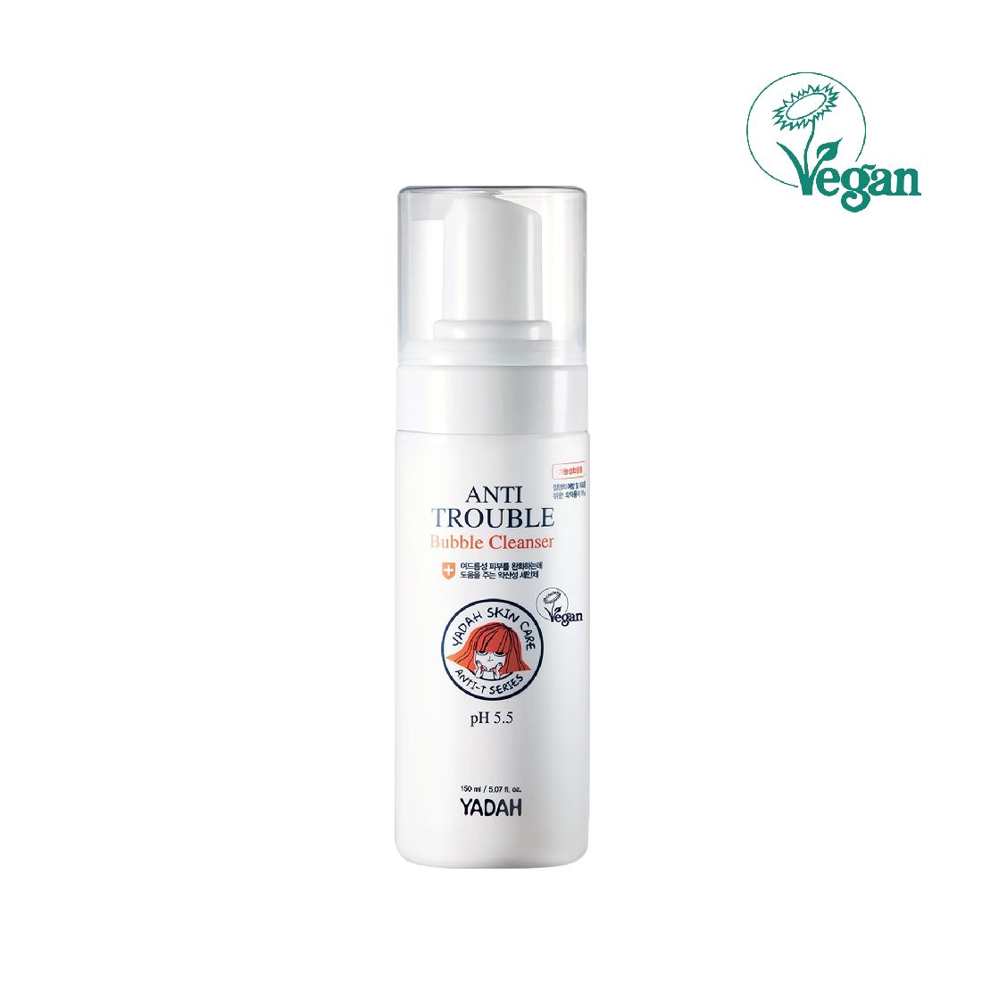 yadah-anti-trouble-bubble-cleanser-Αφρός-Καθαρισμού-Προσώπου-150ml1.jpg Yadah Anti Trouble Bubble Cleanser, Αφρός Καθαρισμού Προσώπου 150ml - Image 1