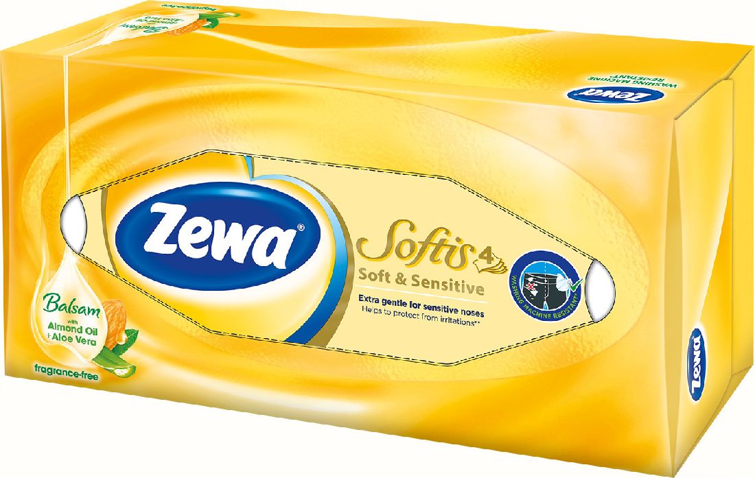 zewa-80-Χαρτομάντηλα-softis-soft-38-sensitive-4-Φύλλων1.jpg Zewa 80 Χαρτομάντηλα Softis Soft & Sensitive 4 Φύλλων - Image 1