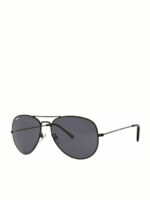 Zippo Men's Sunglasses with Black Metal Frame and Grey Polarized Lens OB36-03