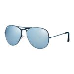 Zippo Men's Sunglasses with Blue Metal Frame and Blue Mirror Lens OB36-33