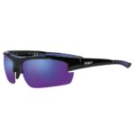 Zippo Sport Line Sunglasses with Black-Blue Granite Frame and Blue-Purple Mirror Lens OS37-02