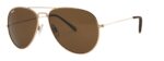 Zippo Γυαλιά Ηλίου Unisex Polarized Με Χρυσό Μεταλλικό Σκελετό και Καφέ Φακό OB36-11