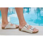 Women's Sandal with Design and Double Adjustable Buckle (N36-) - Image 2