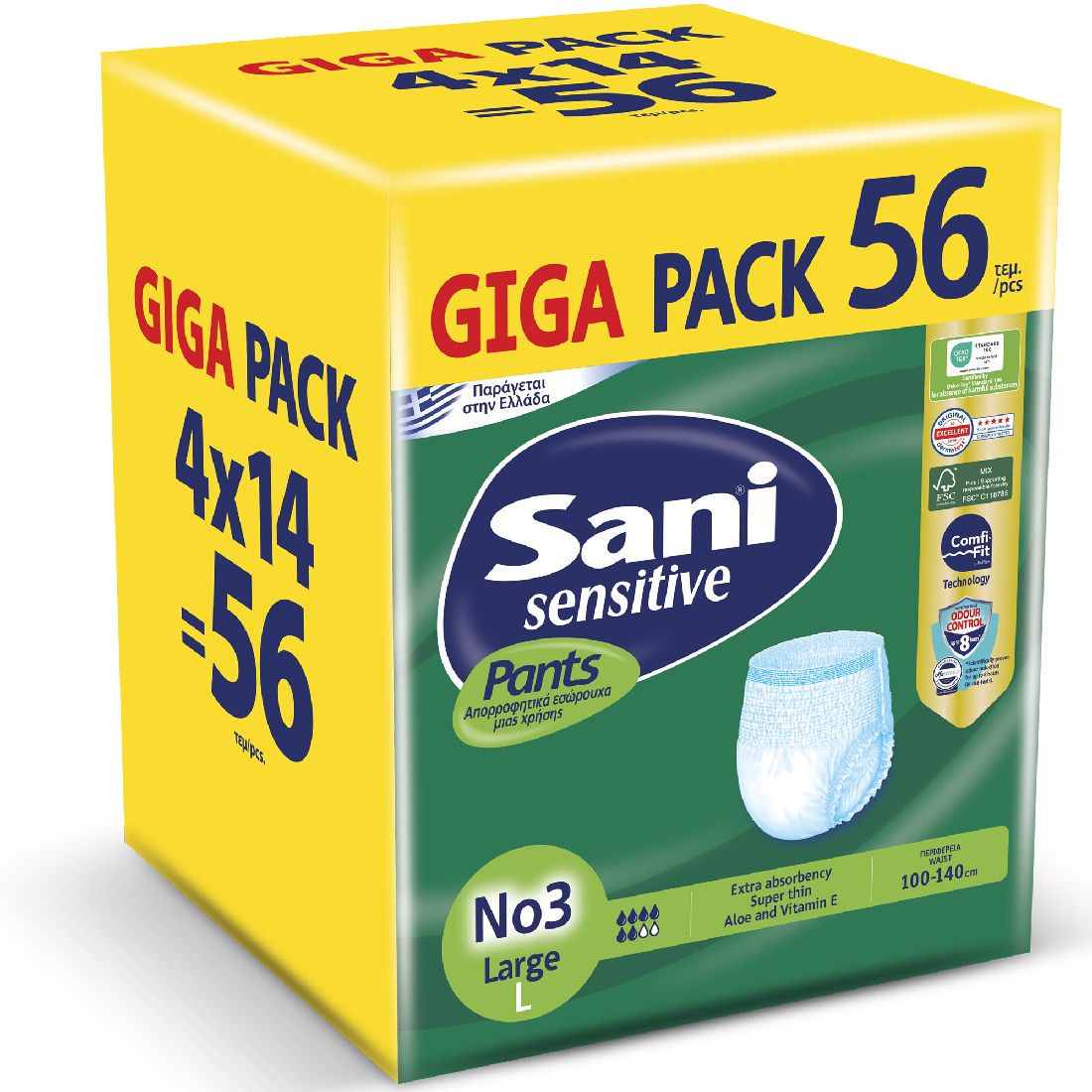 Ελαστικό-εσώρουχο-ακράτειας-sani-sensitive-pants-large-no3-giga-pack-56-τμχ1.jpg Ελαστικό εσώρουχο ακράτειας Sani Sensitive Pants Large No3 GIGA PACK 56 τμχ - Image 1