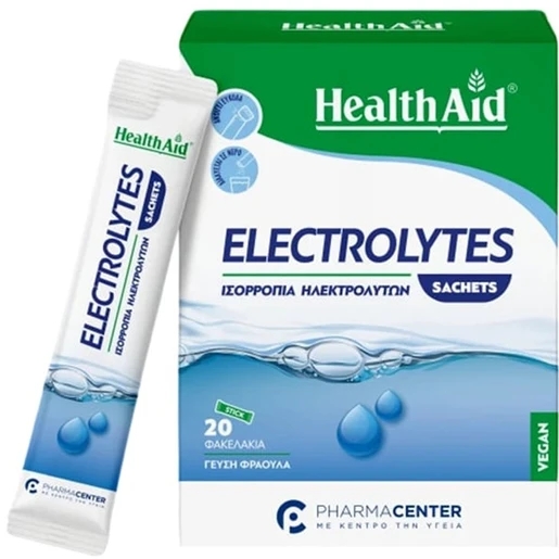 health-aid-electrolytes-Συμπλήρωμα-Διατροφής-Ηλεκτρολυτών-με-Γεύση-Φράουλα-20sachets1.jpg Health Aid Electrolytes Συμπλήρωμα Διατροφής Ηλεκτρολυτών με Γεύση Φράουλα, 20sachets - Image 1
