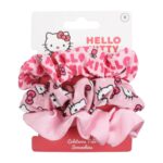 Hello Kitty Λαστιχάκια Μαλλιών Φούξια Σετ 3τμχ