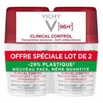 Vichy Deodorant 96h Clinical Control Roll-On Duo Promo Υποαλλεργικό Αποσμητικό 2x50ml