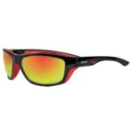 Zippo Sport Line Sunglasses with Black- Red Red Red Granite Frame and Yellow Mirrored Lens OS39-01