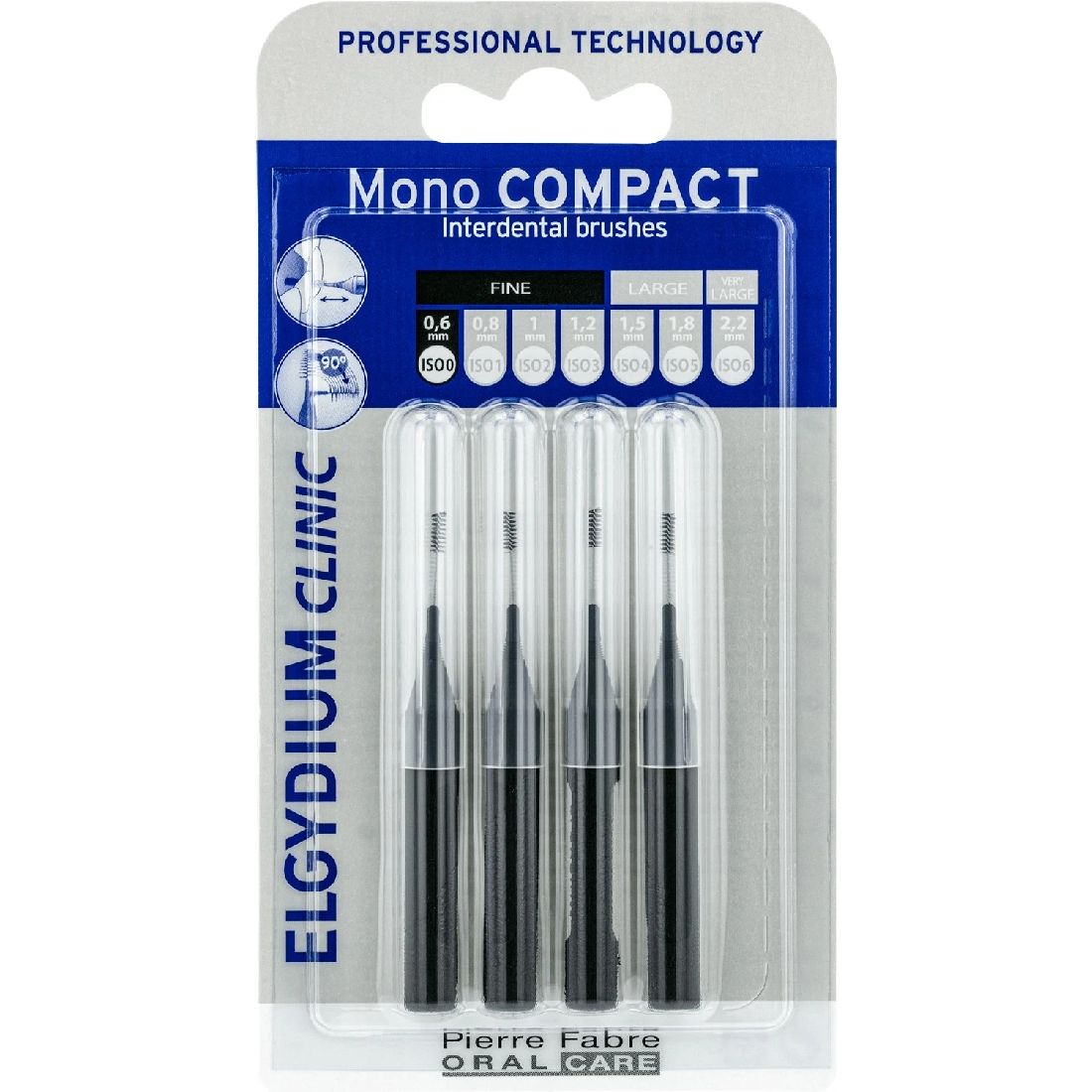 elgydium-clinic-mono-compact-06mm-Μεσοδόντια-bουρτσάκια-4τεμ1.jpg Elgydium Clinic Mono Compact 0.6mm Μεσοδόντια Bουρτσάκια, 4τεμ - Image 1