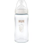 NUK First Choice Γυάλινο Μπιμπερό με Δείκτη Ελέγχου Θερμοκρασίας για 3m+, 240ml