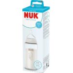 NUK First Choice Γυάλινο Μπιμπερό με Δείκτη Ελέγχου Θερμοκρασίας για 3m+, 240ml - Image 2