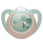 Nuk First Choice Ορθοδοντική Πιπίλα Σιλικόνης με Θήκη 18-36m Φυστικί-Μπεζ, 1τεμ
