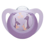 Nuk First Choice Ορθοδοντική Πιπίλα Σιλικόνης με Θήκη 6-18m Μωβ, 1τεμ