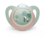 Nuk First Choice Ορθοδοντική Πιπίλα Σιλικόνης με Θήκη 6-18m Φυστικί-Μπεζ, 1τεμ