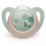 Nuk First Choice Ορθοδοντική Πιπίλα Σιλικόνης με Θήκη 6-18m Φυστικί-Μπεζ, 1τεμ