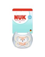 NUK Perfect Match Air Ορθοδοντική Πιπίλα Σιλικόνης με Θήκη 0-6m Κρεμ, 1τεμ - Image 2