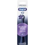 Oral-B iO Radiant White Black Ανταλλακτικές Κεφαλές Ηλεκτρικής Οδοντόβουρτσας, 4τεμ