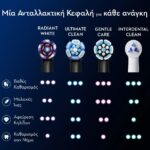 Oral-B iO Radiant White Black Ανταλλακτικές Κεφαλές Ηλεκτρικής Οδοντόβουρτσας, 4τεμ - Image 3