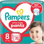 Pampers Αctive Baby Pants No.8 (17kg+) Πάνες Βρακάκι, 32τεμ