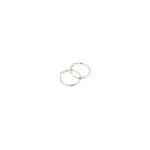 RO-RO Accessories Σκουλαρίκι Κρίκος Ασημί 20mm