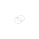 RO Accessories Σκουλαρίκι Κρίκος Ασημί 50mm