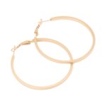 RO Accessories Σκουλαρίκια Κρίκος Ματ Χρυσός 50mm