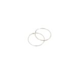RO-RO Accessories Σκουλαρίκι Κρίκος Ασημί 50mm